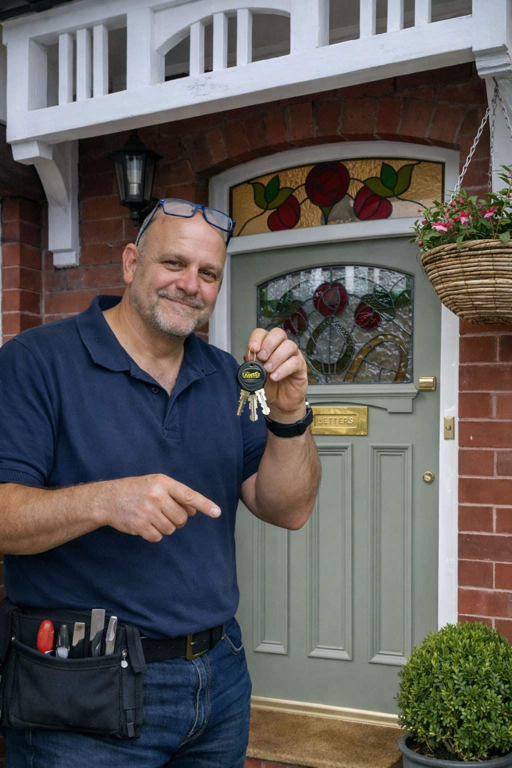 Pat handing the keys